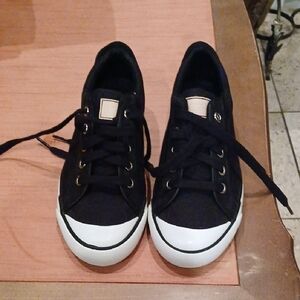 Coach Kids Black and White Sneakers